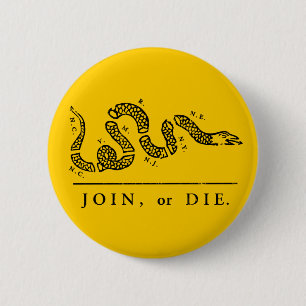 Join of Die - Libertarian Ronde Button 5,7 Cm