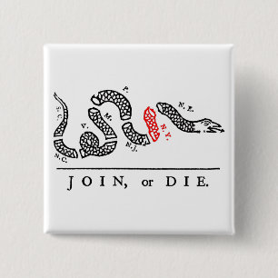 JOIN of DIE New York Vierkante Button 5,1 Cm