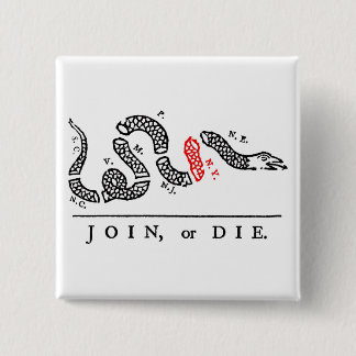JOIN of DIE New York Vierkante Button 5,1 Cm