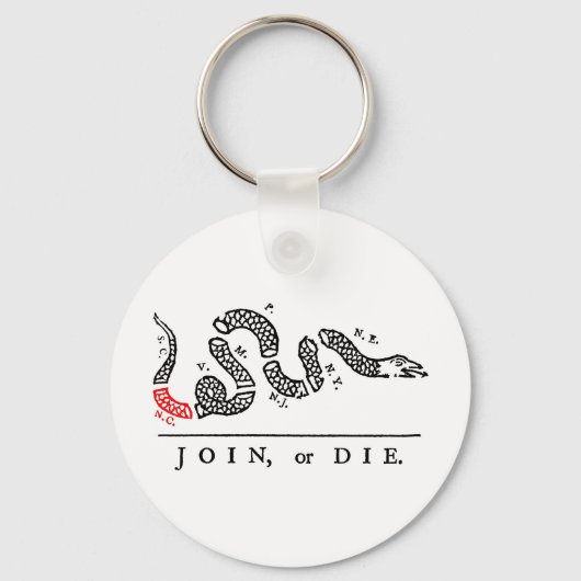 JOIN of DIE North Carolina Sleutelhanger (Voorkant)