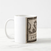 Join of Die Politieke Cartoon van Benjamin Frankli Koffiemok (Links)