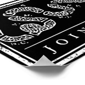 Join of Die - zwart en wit Poster (Hoek)