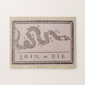 Join or Die by Benjamin Franklin Legpuzzel (Horizontaal)