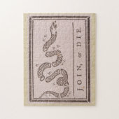 Join or Die by Benjamin Franklin Legpuzzel (Verticaal)