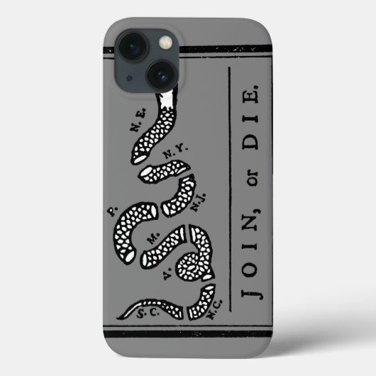 Join or Die Cartoon, 1754 Case-Mate iPhone Case (Achterkant)