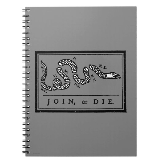 Join or Die Cartoon, 1754 Notitieboek (Voorkant)