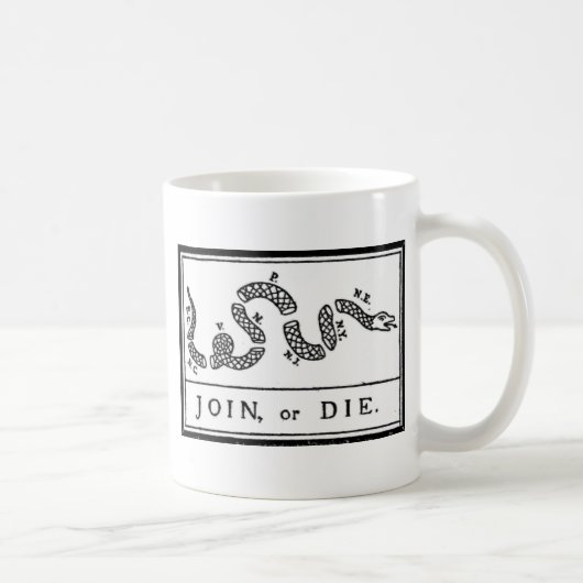 Join or Die Koffiemok (Rechts)