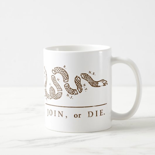 Join or Die - Libertarian Koffiemok (Rechts)