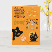 Join our costume party personalize kaart (Gele Bloem)