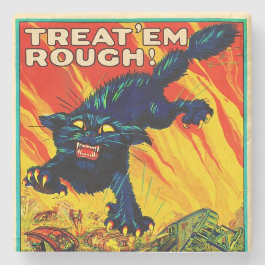 Join Tank Corp Black Cat Stenen Onderzetter (Voorkant)