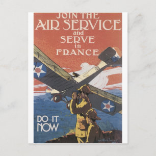 "Join the Air Service" circa 1917 Briefkaart