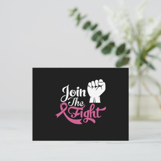 Join The Fight Family Matching Breast Cancer Gift Briefkaart (Staand voorkant)