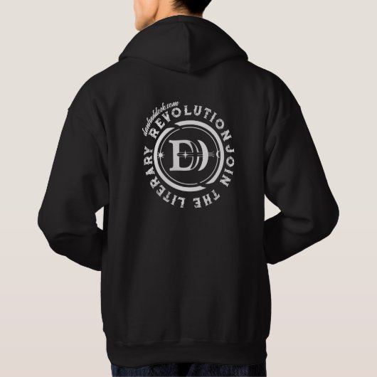 Join the Literary Revolution: Rebel Fiction Hoodie (Achterkant)