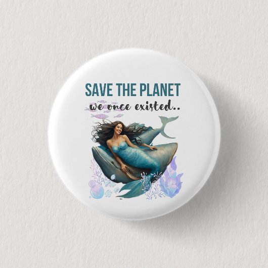 Join the Movement: Save the Planet with Every Purc Ronde Button 3,2 Cm (Voorkant)