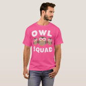 Join The Owl Squad Funny Owl Lover Present Design T-shirt (Voorkant volledig)