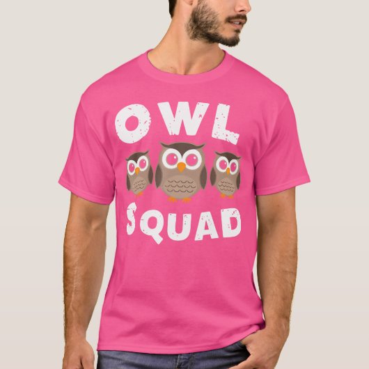 Join The Owl Squad Funny Owl Lover Present Design T-shirt (Voorkant)
