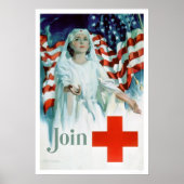 Join the Red Cross - American Flag (US00310) Poster (Voorkant)