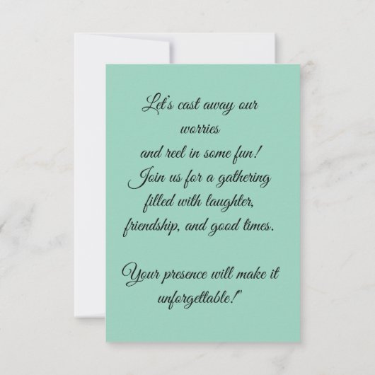 Join Us for a Cast Away Celebration Kaart (Achterkant)