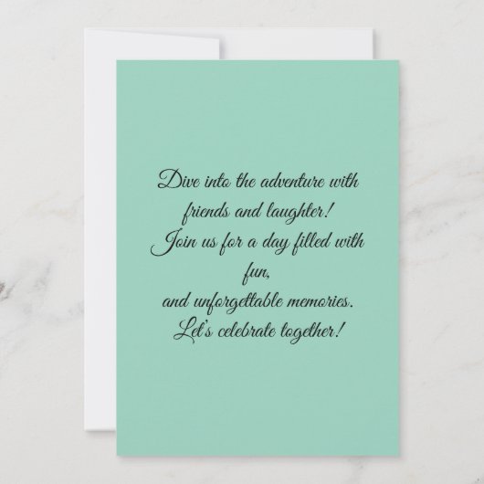 Join Us for a Day of Fun Kaart (Achterkant)