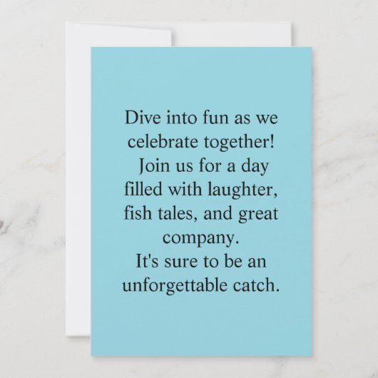 Join Us for a Fin-Tastic Time Kaart (Achterkant)