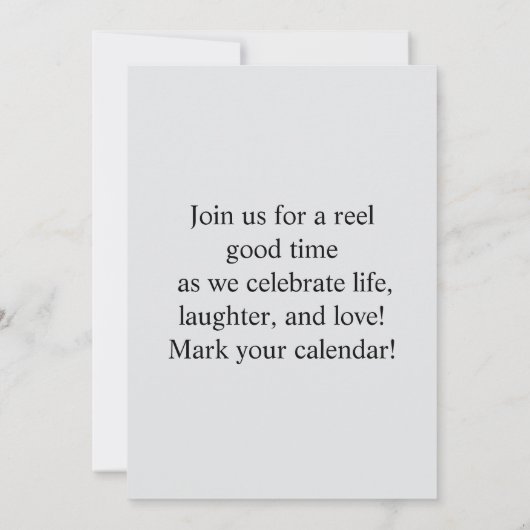 Join Us for a Reel Celebration Kaart (Achterkant)