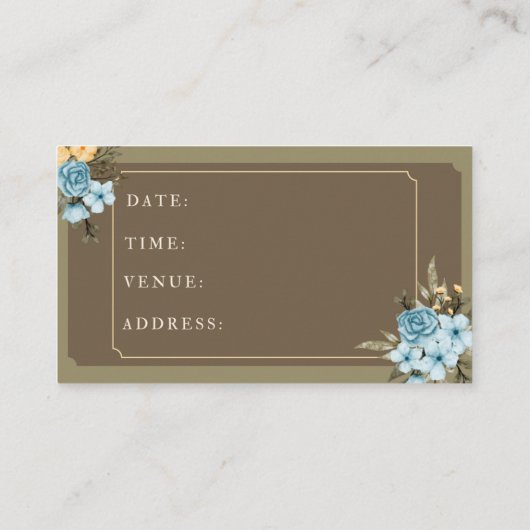 Join Us For our Wedding Celebration! Visitekaartje (Achterkant)