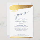 JOIN US kalligrafie formele gouden randen marine Kaart (Voorkant)