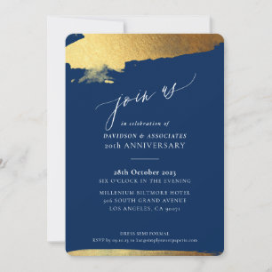 JOIN US kalligrafie formele gouden randen marine w Kaart