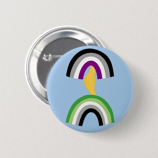 Joined Aroace Rainbows Button (Voorkant /achterkant)