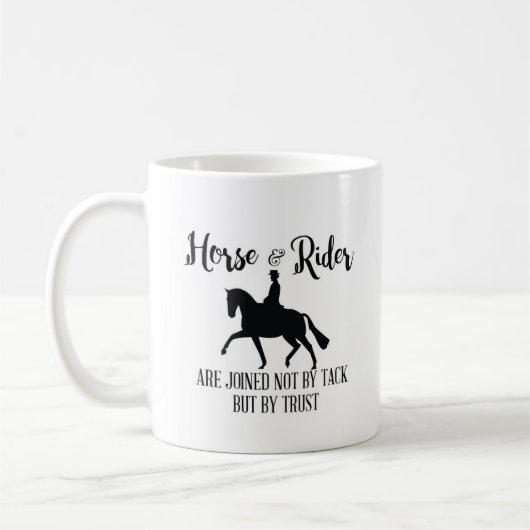 Joined not by tack but trust, horse coffee Mug Koffiemok (Links)