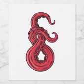 Joined tentacles wijn etiket (Enkel label)