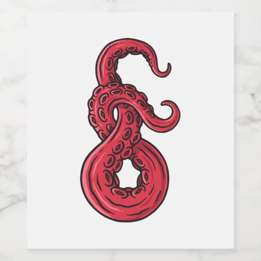 Joined tentacles wijn etiket (Enkel label)