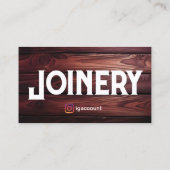 Joinery Sjablonen Design Houtbewerkers QR Code Visitekaartje (Achterkant)