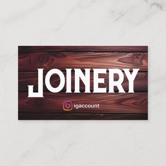 Joinery Sjablonen Design Houtbewerkers QR Code Visitekaartje (Achterkant)