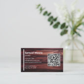 Joinery Sjablonen Design Houtbewerkers QR Code Visitekaartje (Staand voorkant)