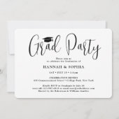 Joint Afstuderen Modern Script Afgestudeerden Foto Kaart (Achterkant)