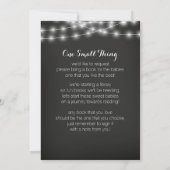 Joint Baby shower Chalkboard Invitation Book Kaart (Achterkant)