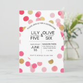 Joint Birthday, Confetti Birth jarig, Kaart (Staand voorkant)