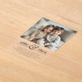 Joint Birthday Invitation Portret Acryl Uitnodigingen (Laagn)