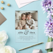 Joint Birthday Invitation Portret Acryl Uitnodigingen (Insitu (Huwelijk))