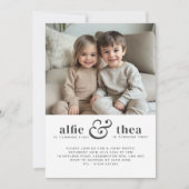 Joint Birthday Invitation Portret Kaart (Voorkant)