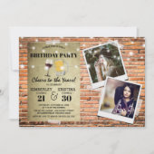 Joint Birthday Party 2 x Photo Cheers to the Years Kaart (Voorkant)