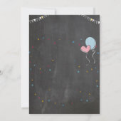 Joint Birthday Party Boy & Girl Chalkboard Cute Kaart (Achterkant)