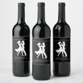 Joint Birthday Party Volwassenen Gouden Dans Paar Wijn Etiket (Flessen)