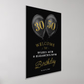 Joint Birthday Party Welcome Sign Folie Print (Laagn)
