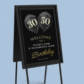 Joint Birthday Party Welcome Sign Folie Print