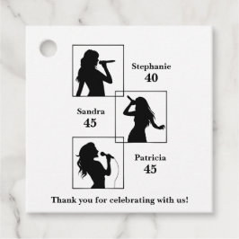 Joint Birthday Triple the Fun Minimalist Black Bedankjes Labels