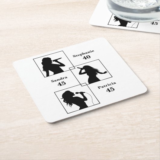 Joint Birthday Triple the Fun Minimalist Black Kartonnen Onderzetters (Schuin)