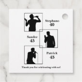 Joint Birthday Triple the Fun Minimalist White Bedankjes Labels (Achterkant)