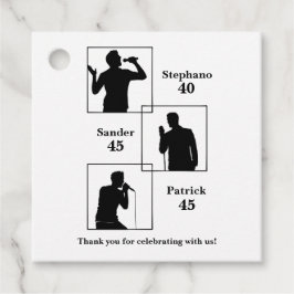 Joint Birthday Triple the Fun Minimalist White Bedankjes Labels